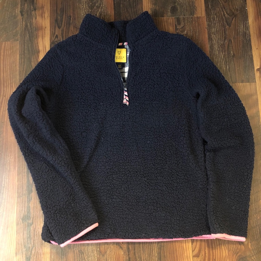 Aeropostale Navy and Light Pink Sherpa - Size M
